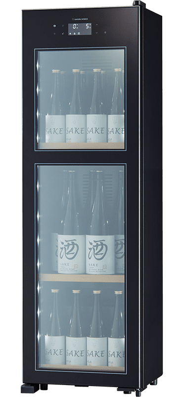 お礼や感謝伝えるプチギフト 冷蔵ショーケース タテ型タイプ SAKURA WORKS 日本酒セラー ZERO CHILLED OSK20-B 